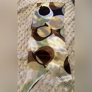 Authentic Coach Signature C Oblong Silk Scarf! Beautiful! NWOT